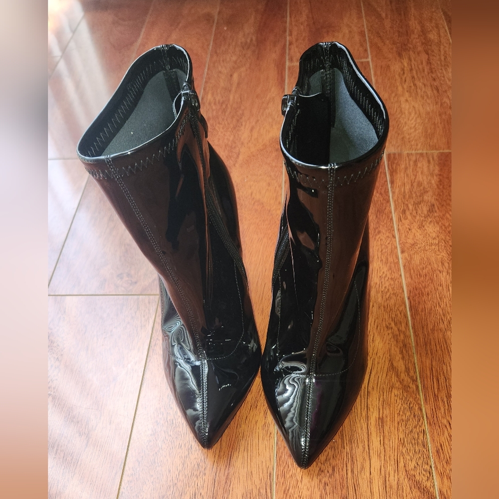 Stretch Pointed Toe Heel Bootie - image 2